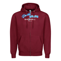 Burgundy roadhouse double deuce Zipper Hoodie - linhVisuals