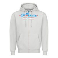 Dove Grey roadhouse double deuce Zipper Hoodie - linhVisuals
