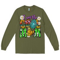 Army Green I'm The Cool Mom Long Sleeve Tee - CowhideDigitalArt