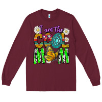 Burgundy I'm The Cool Mom Long Sleeve Tee - CowhideDigitalArt