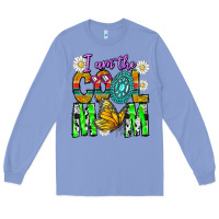 Colony Blue I'm The Cool Mom Long Sleeve Tee - CowhideDigitalArt