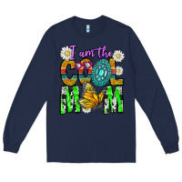Navy I'm The Cool Mom Long Sleeve Tee - CowhideDigitalArt