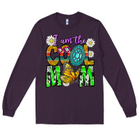 Plum I'm The Cool Mom Long Sleeve Tee - CowhideDigitalArt