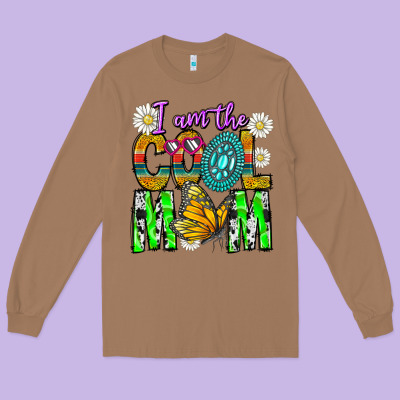 I'm The Cool Mom Long Sleeve Tee Designed By Cowhidedigitalart