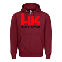 Burgundy hk black Zipper Hoodie - linhVisuals