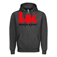 Charcoal Heather hk black Zipper Hoodie - linhVisuals