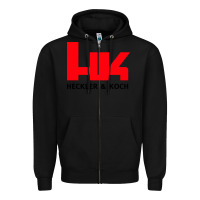 Black hk black Zipper Hoodie - linhVisuals