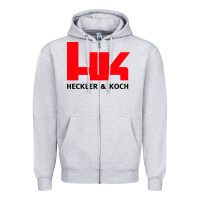 Heather Grey hk black Zipper Hoodie - linhVisuals