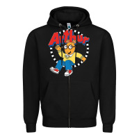 Black Funko Up Arthur Zipper Hoodie - linhVisuals