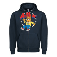 Navy Funko Up Arthur Zipper Hoodie - linhVisuals