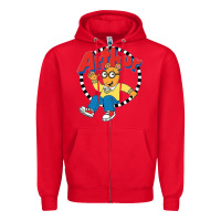Red Funko Up Arthur Zipper Hoodie - linhVisuals