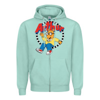 Seafoam Funko Up Arthur Zipper Hoodie - linhVisuals