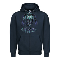 Navy avenged sevenfold 07 Zipper Hoodie - linhVisuals