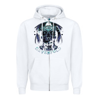 White avenged sevenfold 07 Zipper Hoodie - linhVisuals
