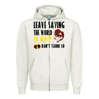 Oatmeal Heather the incredibles glitter Zipper Hoodie - linhVisuals