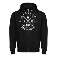 Black avenged sevenfold 13 Zipper Hoodie - linhVisuals
