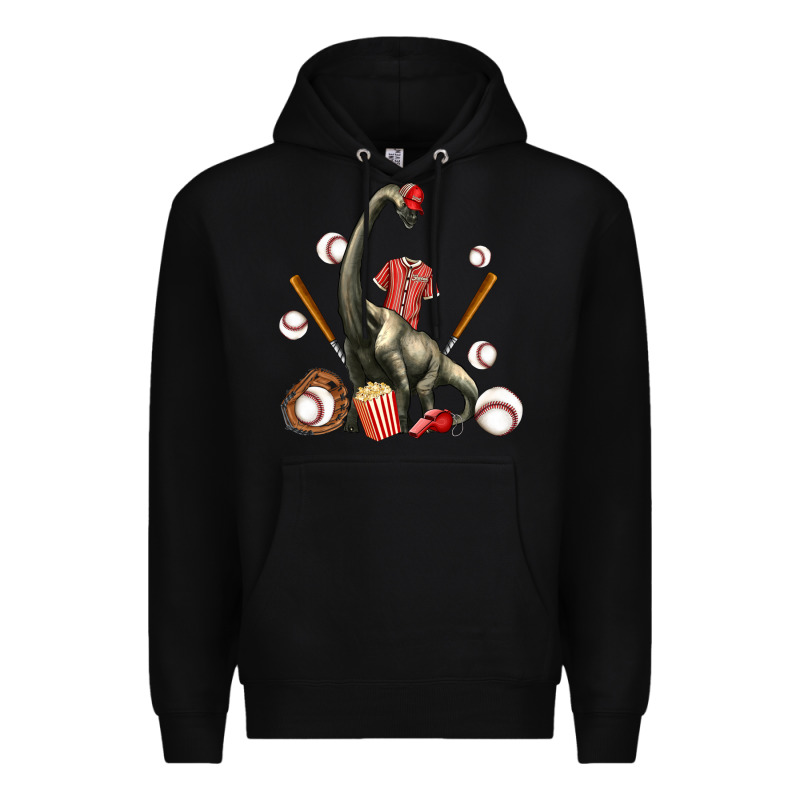 Brachiosaurus With Baseball Premium Hoodie by Artiststas | Teevron