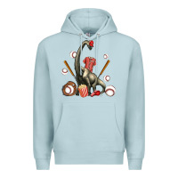 Blue Mist brachiosaurus with baseball Premium Hoodie - Artiststas