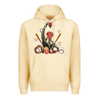 Pina Colada brachiosaurus with baseball Premium Hoodie - Artiststas
