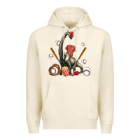 Tofu brachiosaurus with baseball Premium Hoodie - Artiststas