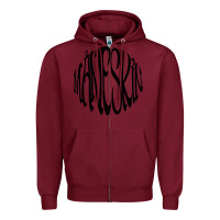 Burgundy MANESKIN Zipper Hoodie - linhVisuals