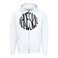 White MANESKIN Zipper Hoodie - linhVisuals