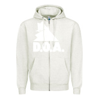 Oatmeal Heather the doa punk new silhouette design Zipper Hoodie - linhVisuals