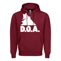 Burgundy the doa punk new silhouette design Zipper Hoodie - linhVisuals