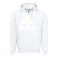 White the doa punk new silhouette design Zipper Hoodie - linhVisuals