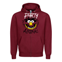 Burgundy the muppets party animal Zipper Hoodie - linhVisuals