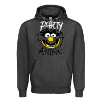 Charcoal Heather the muppets party animal Zipper Hoodie - linhVisuals
