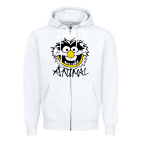White the muppets party animal Zipper Hoodie - linhVisuals