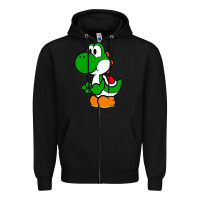 Black Yoshi Green Zipper Hoodie - linhVisuals