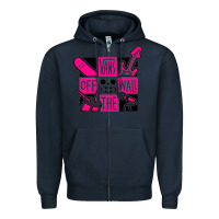 Navy #vans music Zipper Hoodie - linhVisuals
