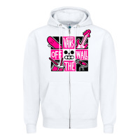 White #vans music Zipper Hoodie - linhVisuals