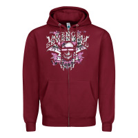 Burgundy avenged sevenfold 32 Zipper Hoodie - linhVisuals