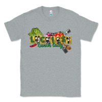 Heather Grey Luckiest lunch lady St. Patrick's Day Classic Tee - CowGirlArtShop