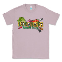 Lilac Luckiest lunch lady St. Patrick's Day Classic Tee - CowGirlArtShop