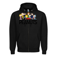 Black the peanuts Zipper Hoodie - linhVisuals