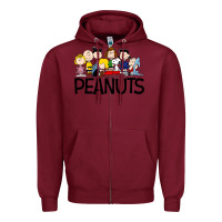 Burgundy the peanuts Zipper Hoodie - linhVisuals