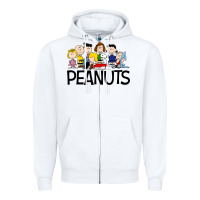White the peanuts Zipper Hoodie - linhVisuals