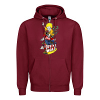 Burgundy #vans off the wall Zipper Hoodie - linhVisuals