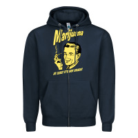 Navy the marijuana weed Zipper Hoodie - linhVisuals