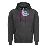Charcoal Heather gonzaga bulldogs Zipper Hoodie - linhVisuals