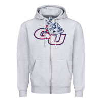 Heather Grey gonzaga bulldogs Zipper Hoodie - linhVisuals