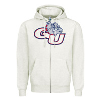 Oatmeal Heather gonzaga bulldogs Zipper Hoodie - linhVisuals