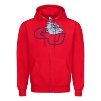 Red gonzaga bulldogs Zipper Hoodie - linhVisuals