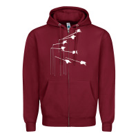 Burgundy the modest mouse Zipper Hoodie - linhVisuals