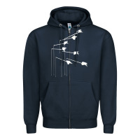 Navy the modest mouse Zipper Hoodie - linhVisuals