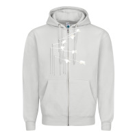 Dove Grey the modest mouse Zipper Hoodie - linhVisuals